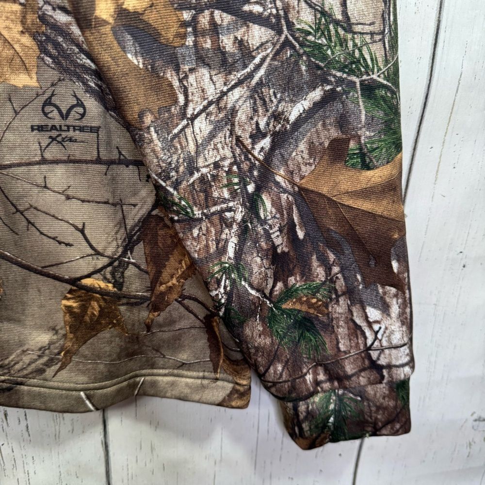 Under Armour Camo Quarter Zip Fleece Pullover Realtree Hunting Jacket L Outdoor - Picture 7 of 16